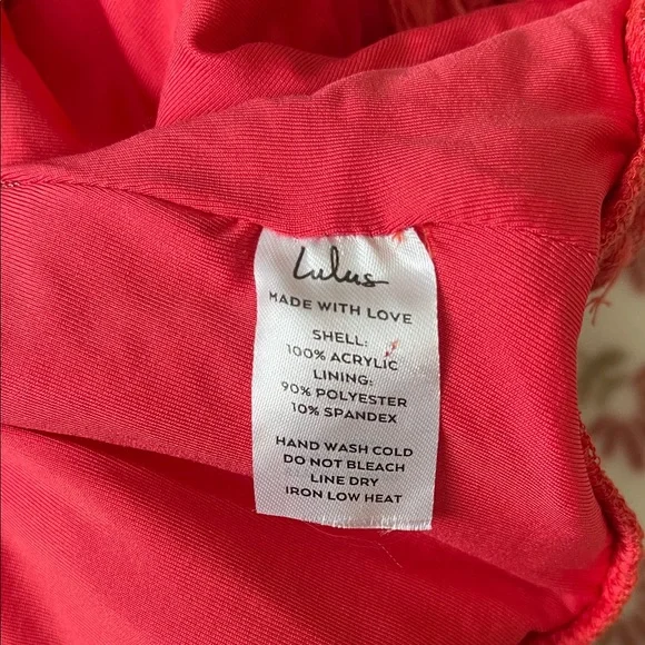 Red Crochet Two-Piece Set - Picture 6 of 9